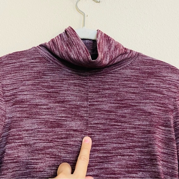 Lululemon Long Sleeve Top Heathered Bordeaux Drama Size 2 - Picture 5 of 16